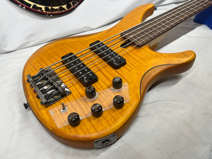 Yamaha TRBX605FM 5-String Electric Bass- Matte Amber