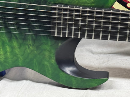 Deviant Guitars USA Custom Shop Truck Driver Shawn Signature Linchpin Baritone 7-string Guitar 2023 - Dark Verde Burst - *AS IS*