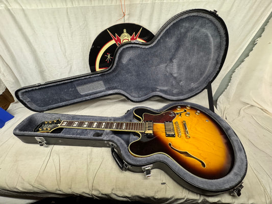 Epiphone Sheraton II 2 Semi-Hollowbody Guitar with Case - MIK Korea 2003 - Vintage Sunburst