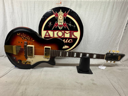 Supro Rhythm Master Guitar with Case - Sunburst