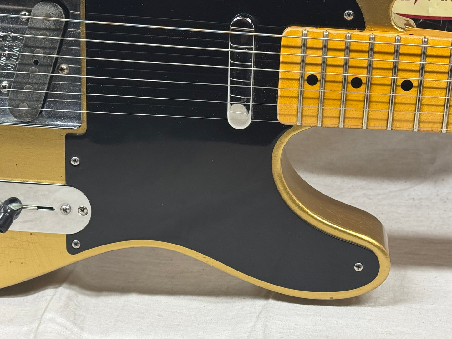 Fender USA Custom Shop Limited Edition Full Throttle Esquire Relic Telecaster Guitar with Case 2003 - Gold / Maple neck