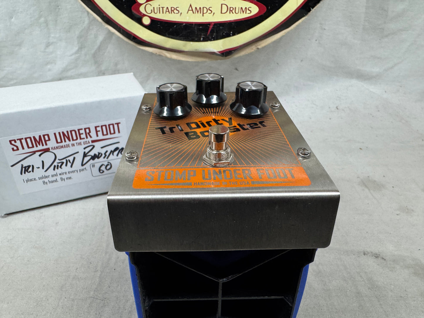 Stomp Under Foot Tri Dirty Booster Boost Pedal with Box