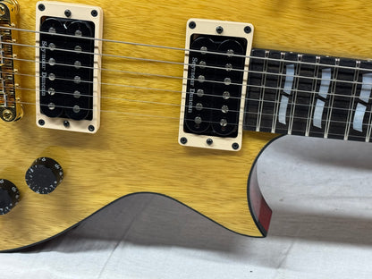 ESP USA Eclipse Singlecut Guitar with COA + Case 2019 - See-Thru Vintage Yellow / Red back