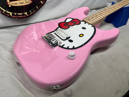 Squier by Fender x Hello Kitty Stratocaster Strat Electric Guitar 2024 with Hello Kitty Gig Bag - Pink