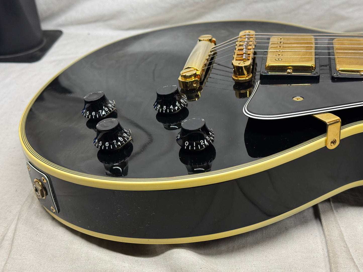 Gibson Custom Shop LPB-3 lpb3 Les Paul Custom Guitar with COA + Case - Ebony / Black