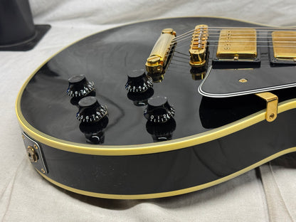 Gibson Custom Shop LPB-3 lpb3 Les Paul Custom Guitar with COA + Case - Ebony / Black
