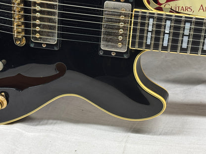 Yamaha Super Axe SA-2100 SA2100 Semi-Hollowbody Guitar with Epiphone Case - MIJ Made In Japan - Black