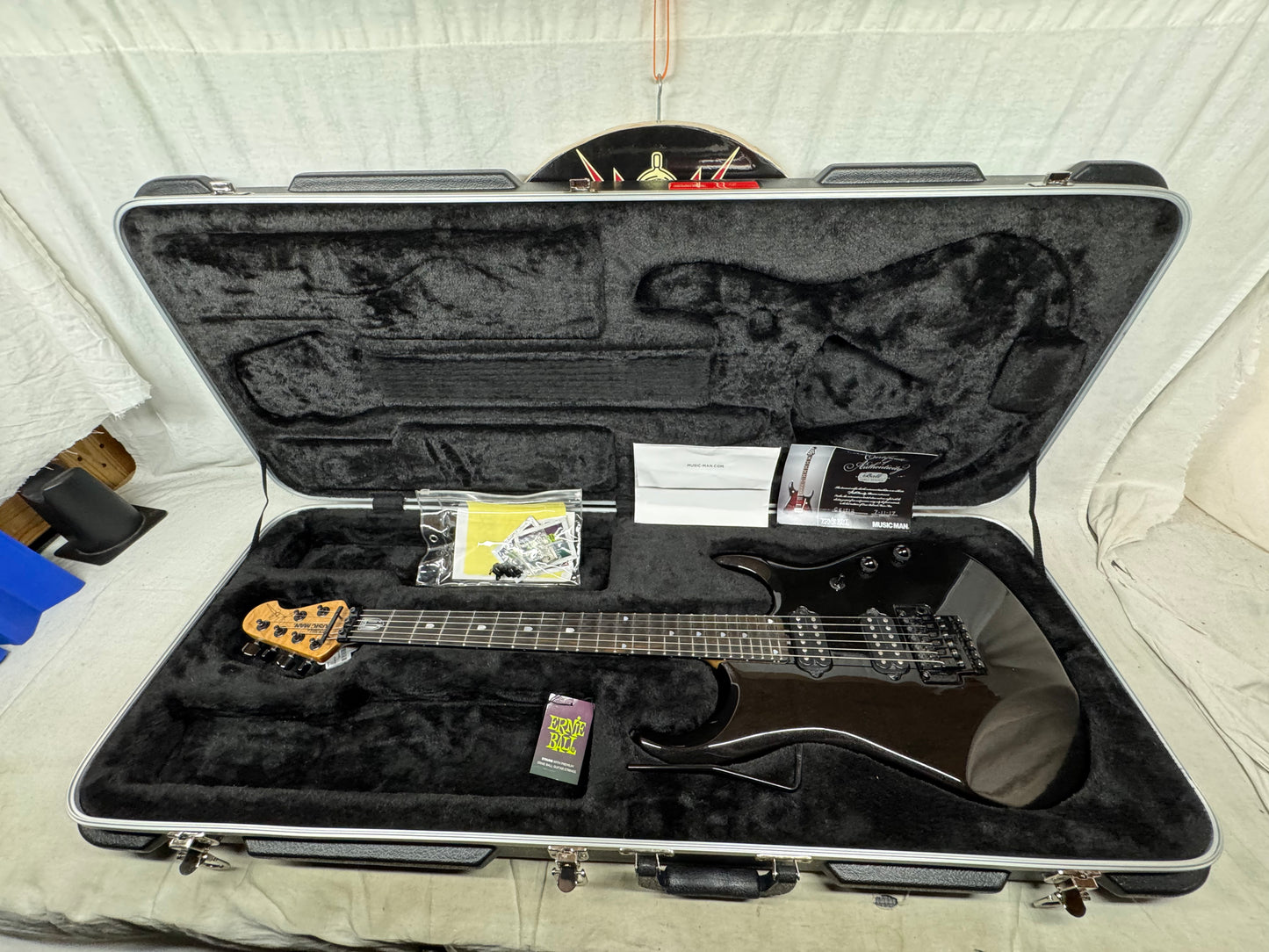 Ernie Ball Music Man BFR Ball Family Reserve JP16 JP-16 John Petrucci Signature Guitar with COA + Case 2017 - Black Lava