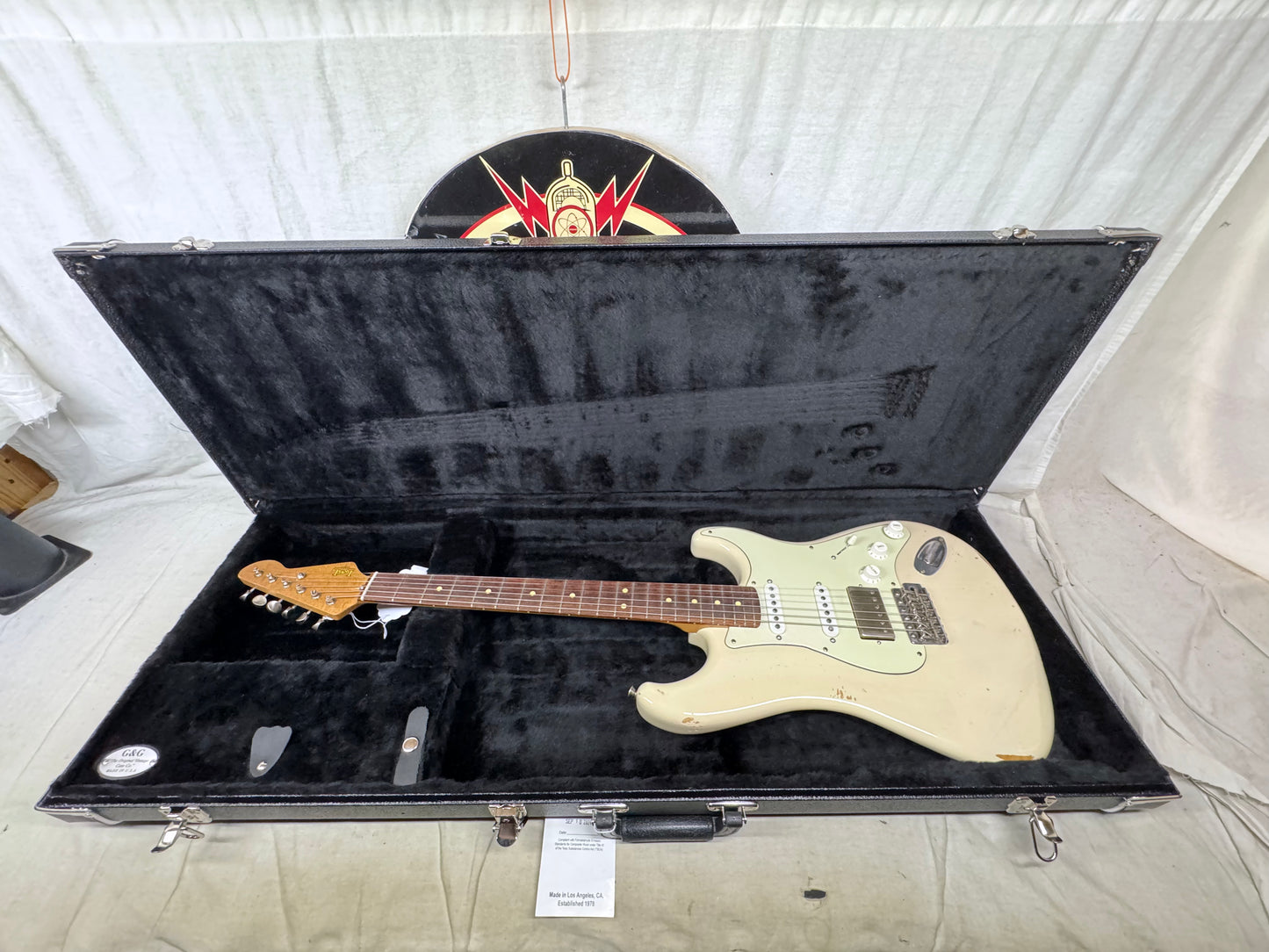 LsL Instruments Saticoy HSS (22 fret) Guitar with Case - Vintage Cream