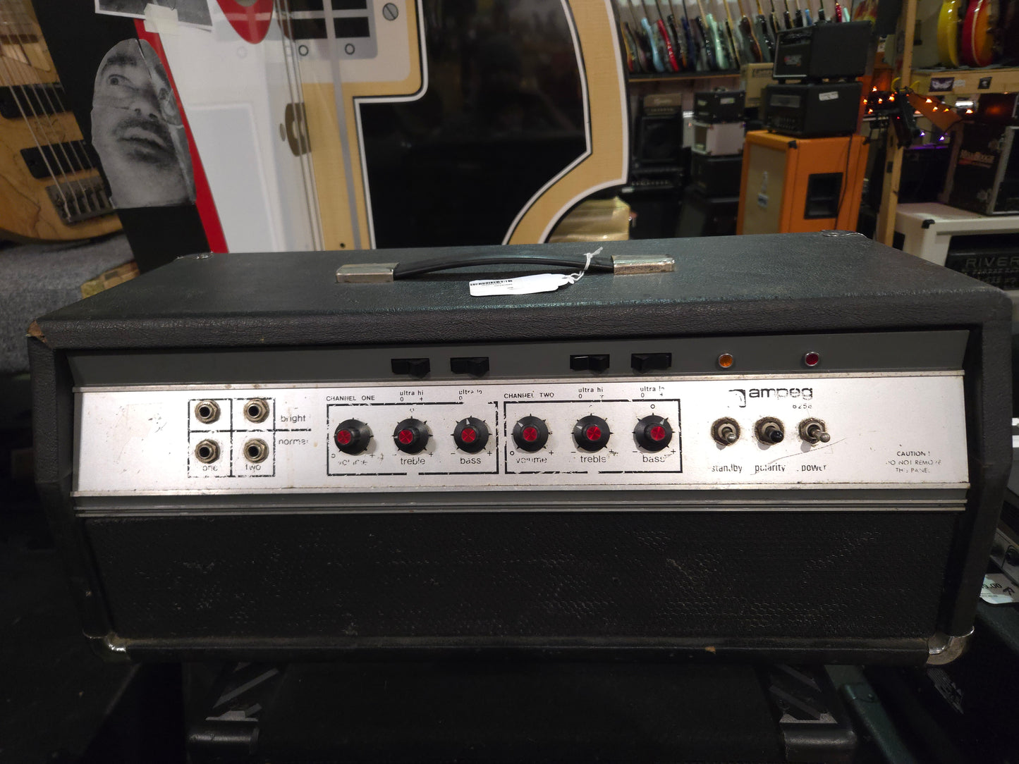 Ampeg B-25-B 2-Channel 55-Watt Bass Head 1969 - 1980 - Black - Local Pickup Only
