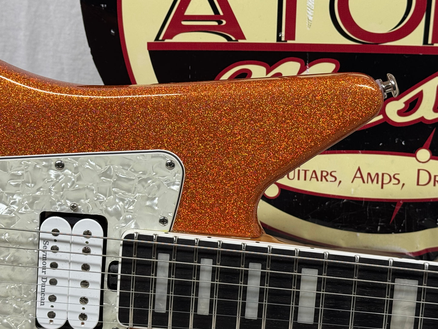 Ernie Ball Music Man BFR Ball Family Reserve Albert Lee HH Tremolo Signature Model Guitar with COA + Case 2018 - Orange Crush Sparkle