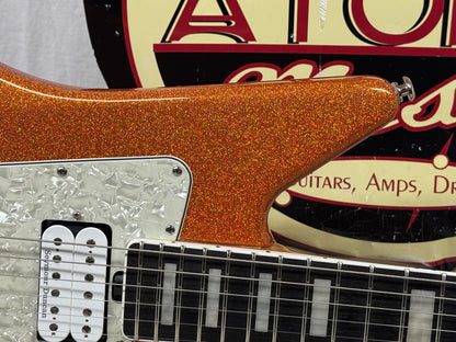 Ernie Ball Music Man BFR Ball Family Reserve Albert Lee HH Tremolo Signature Model Guitar with COA + Case 2018 - Orange Crush Sparkle