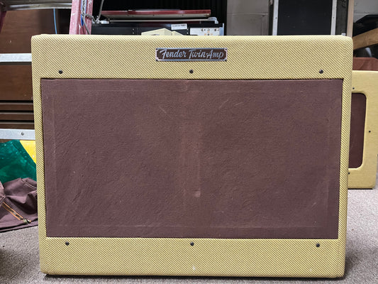 Fender 1957 Vintage Twin 5D8-A Guitar Tube Amplifier Combo - Reissue Chassis Re-Tweed Cabinet - Speakers from 1954 - Local Pickup Only