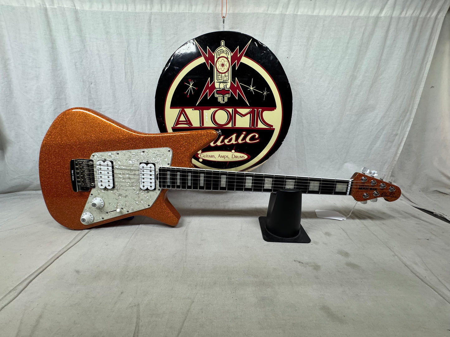 Ernie Ball Music Man BFR Ball Family Reserve Albert Lee HH Tremolo Signature Model Guitar with COA + Case 2018 - Orange Crush Sparkle