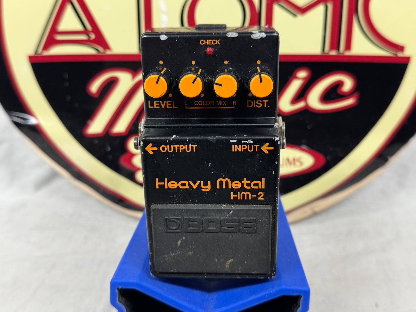 Boss HM-2 hm2 Heavy Metal Distortion Pedal - Black Label / MIJ Made In Japan / ACA 12 volt power 1985
