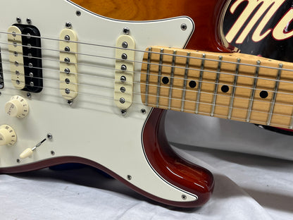 Fender American Standard Stratocaster Strat HSS Shawbucker Electric Guitar with Case - Sienna Sunburst