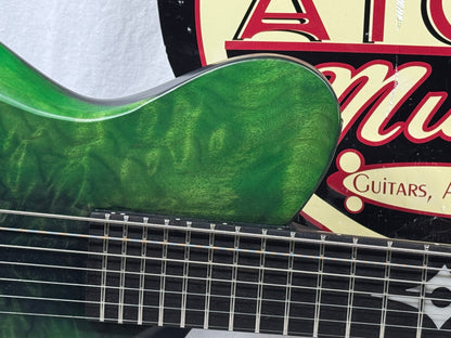 Deviant Guitars USA Custom Shop Truck Driver Shawn Signature Linchpin Baritone 7-string Guitar 2023 - Dark Verde Burst - *AS IS*