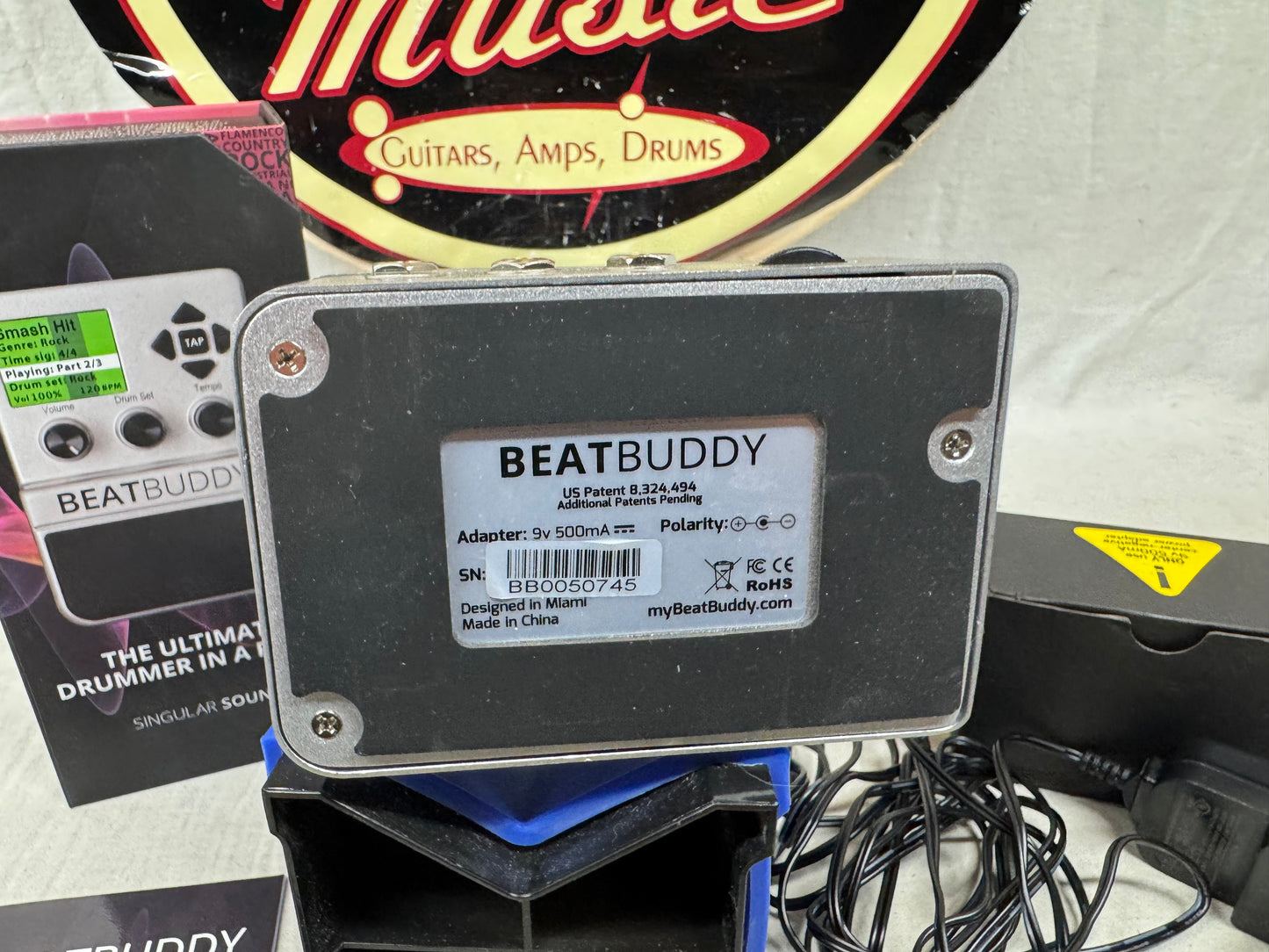Singular Sound BeatBuddy beat buddy Drum Machine Pedal with Power Supply + Box
