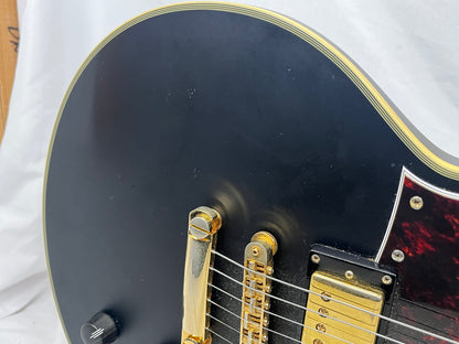 D'Angelico Deluxe Brighton Doublecut HH Electric Guitar with Hard Case - Matte Black