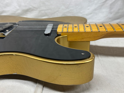 Fender USA Custom Shop Limited Edition Full Throttle Esquire Relic Telecaster Guitar with Case 2003 - Gold / Maple neck