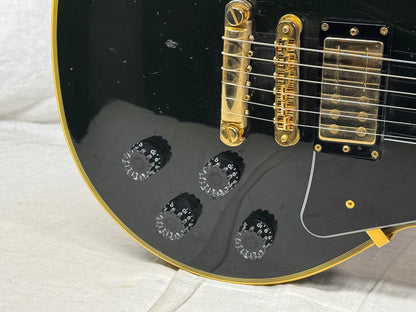 Greco EG Series Singlecut Guitar with Gator Case - MIJ Made In Japan 1990 - Ebony / Black