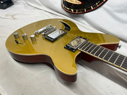 Agile Harm Semi-Hollow Body Electric Guitar - Gold Top