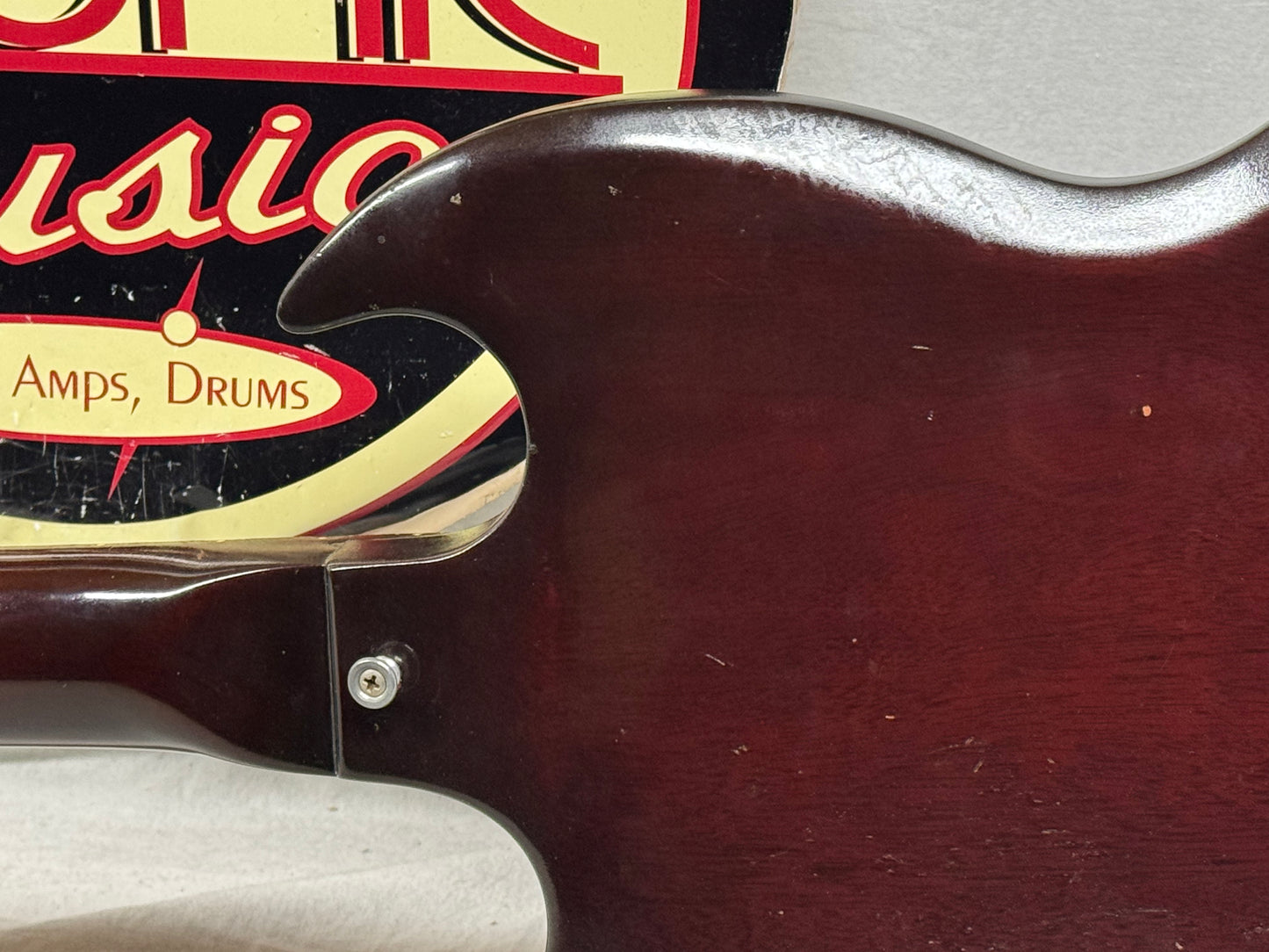 Gibson SG Junior jr Guitar with Chipboard Case 1967 - Dark Cherry