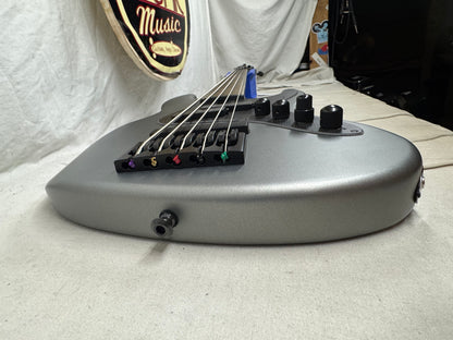 Brubaker JXB-USA-5 JXB-5 jxb5 5-string Bass with Bag 2025 - Silver Steel Satin