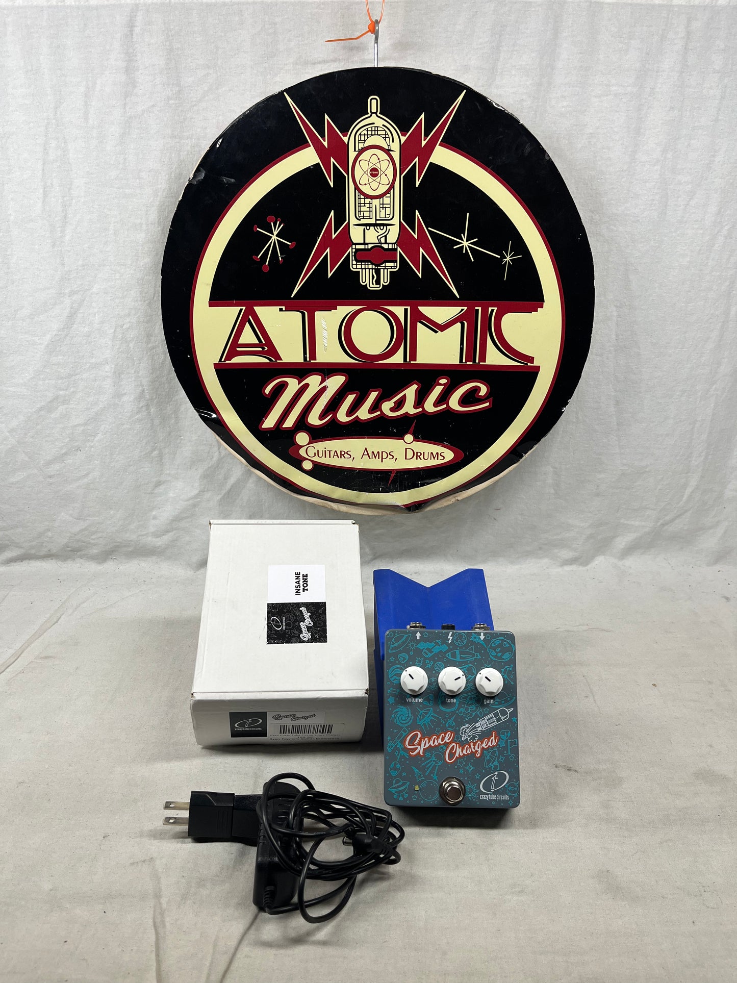 Crazy Tube Circuits Space Charged v1 Overdrive Pedal with Power Supply + Box