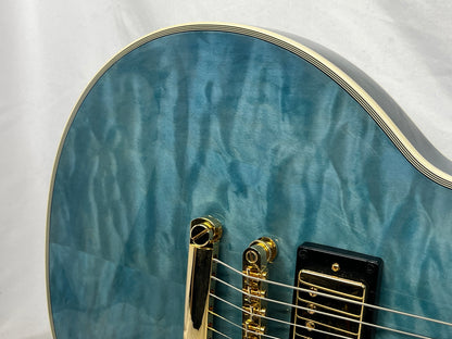 Epiphone Les Paul Custom Quilt Singlecut HH Electric Guitar - Ocean Blue