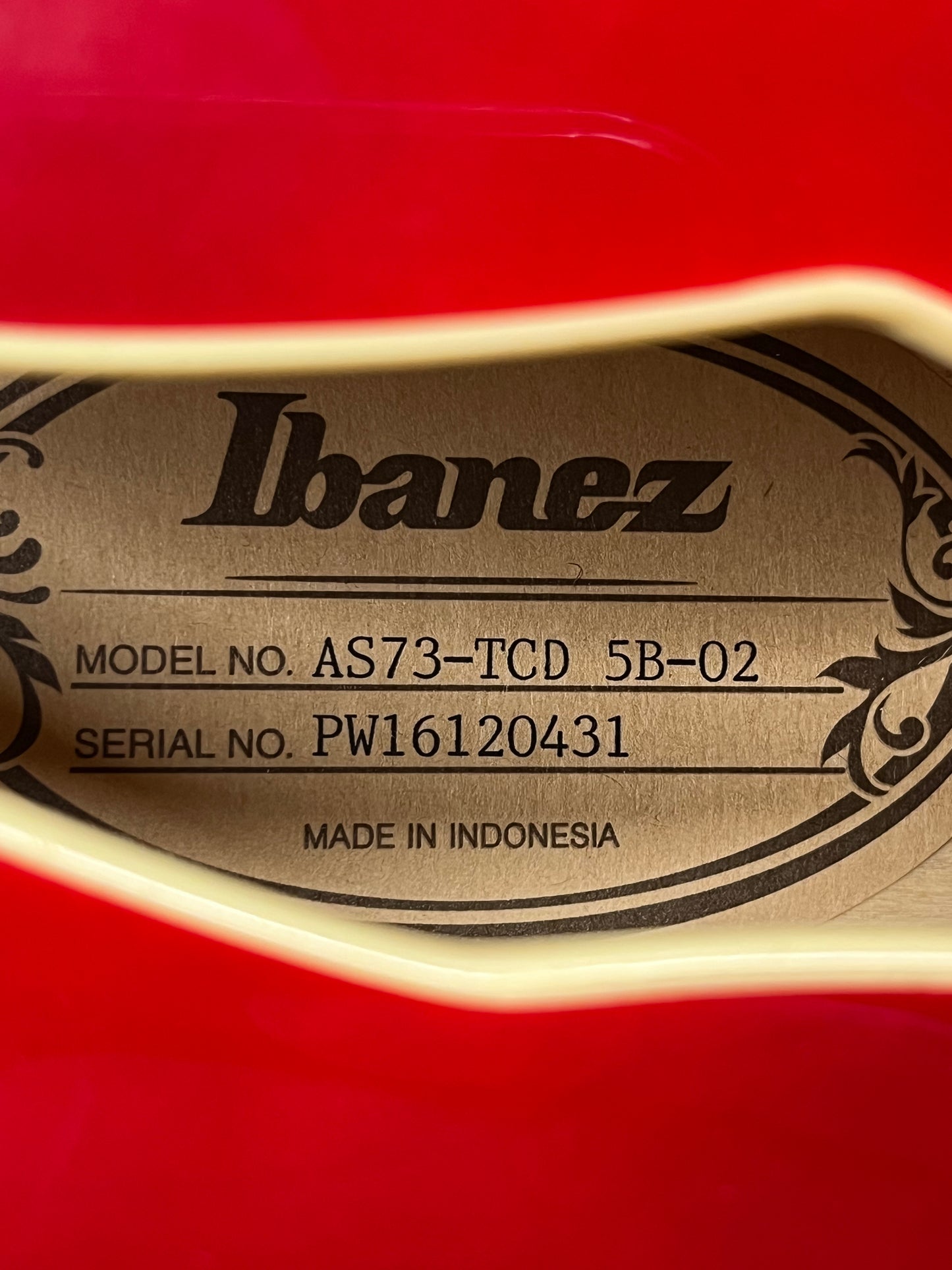 Ibanez Artcore Series AS73-TCD Semi-Hollow Body Electric Guitar - Transparent Cherry Red