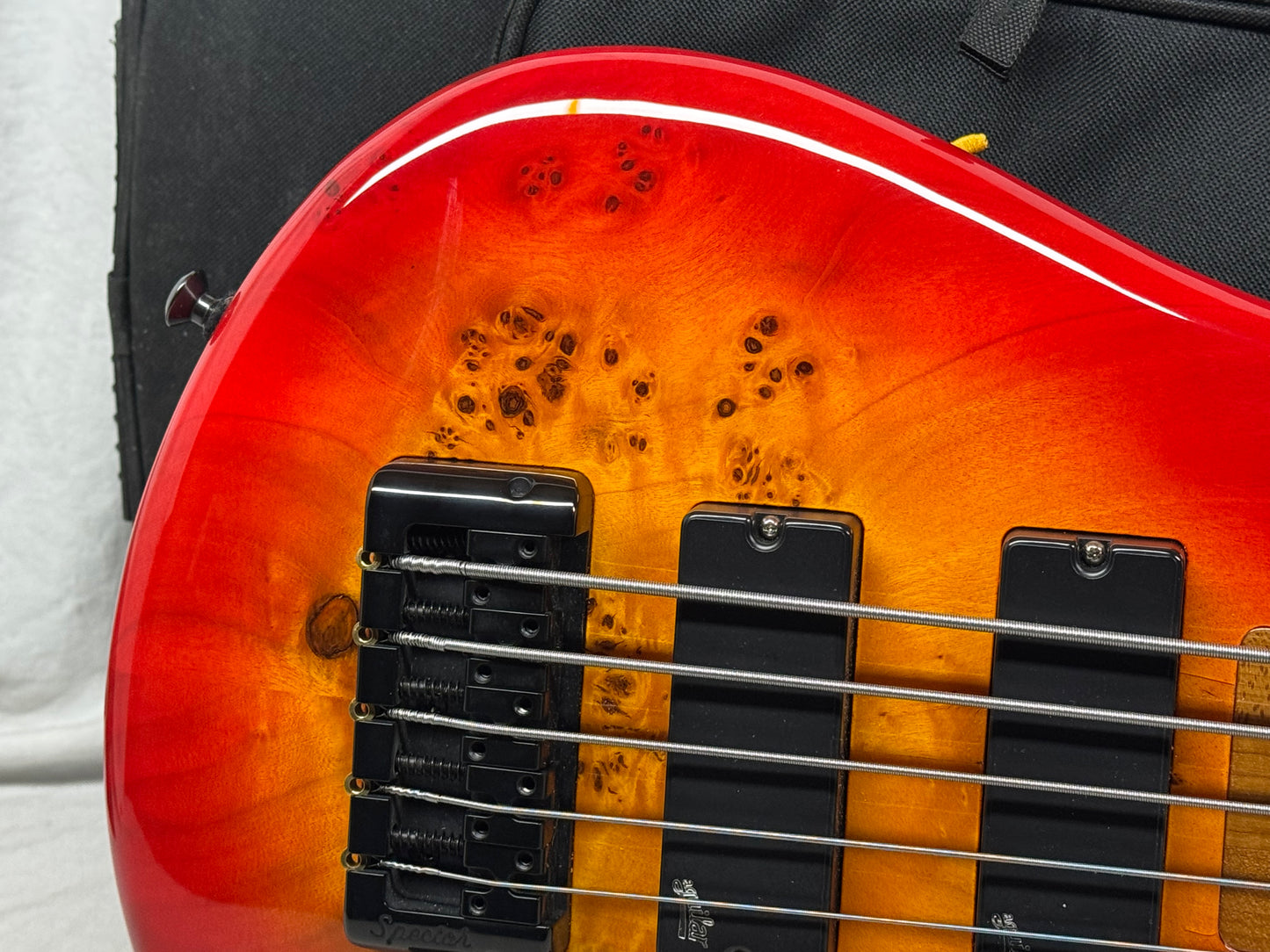 Spector Euro Series Eurobolt 5-String Bass with Gig Bag - Inferno Red