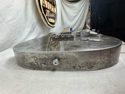 Mule Resophonic Mulecaster S-style Hollow Body Steel body Guitar with Case - Image 20