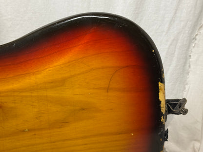 Fender PARTS BASS ? Fretless Precision Bass 4-string P-Bass with Case 1970s - 3-Color Sunburst / Maple neck