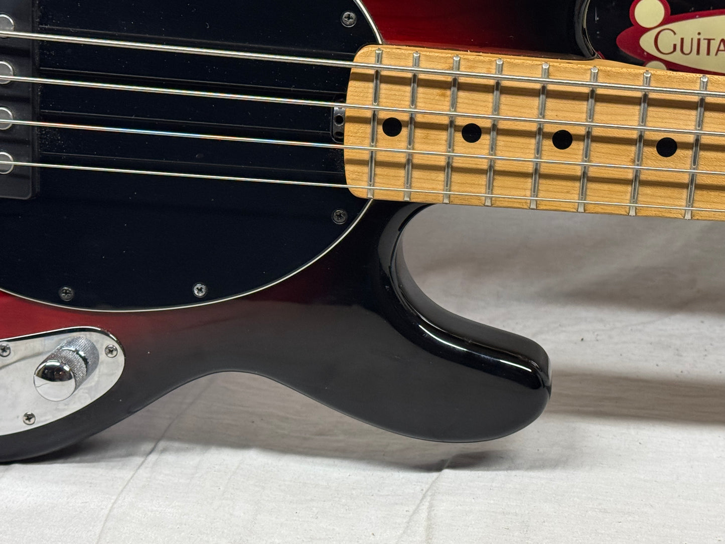 Ernie Ball Music Man Stingray 3 EQ H 3eq 4-string Bass with Case 2004 - Black Cherry Burst