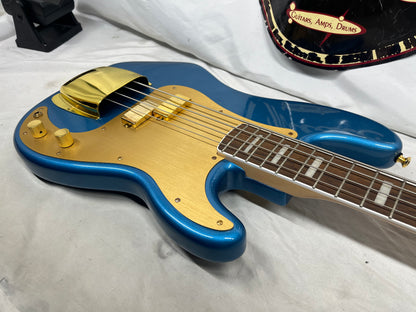 Squier 40th Anniversary 4-String Electric Precision Bass Gold Edition - Lake Placid Blue