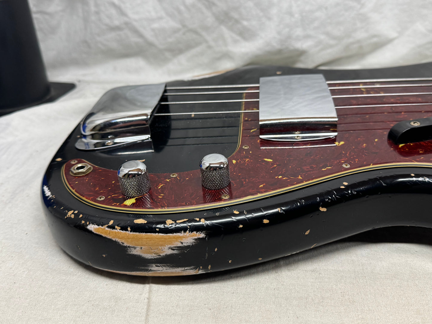 Fender USA Custom Shop '63 1963 P Bass HVR RW 4-string Precision Bass with COA + Case 2023 - Heavy Relic'd Black / Rosewood fingerboard
