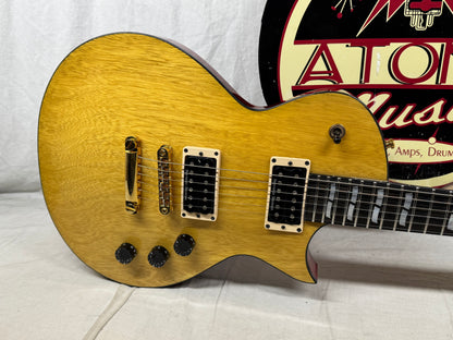 ESP USA Eclipse Singlecut Guitar with COA + Case 2019 - See-Thru Vintage Yellow / Red back