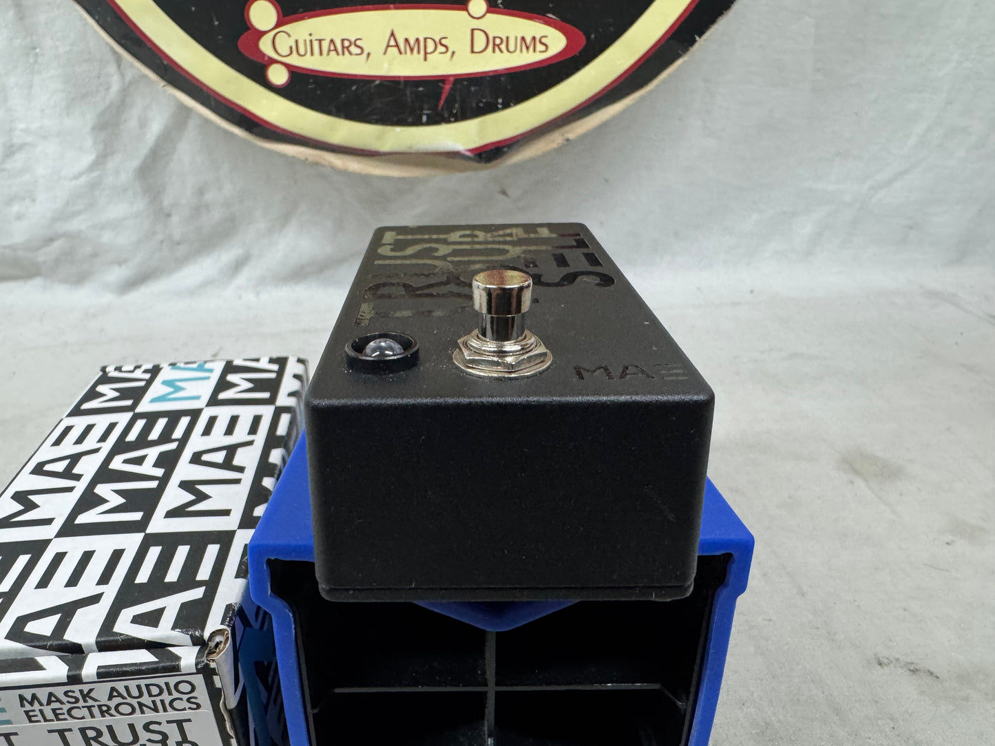 Mask Audio Electronics MAE Trust Yourself Distortion Pedal with Box