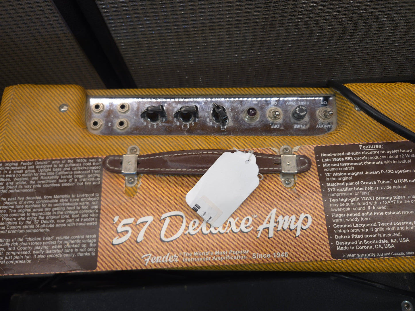 Fender '57 Deluxe Amp Reissue 12-Watt 1x12" Guitar Combo 2007 - 2011 - Lacquered Tweed -  Local Pickup Only
