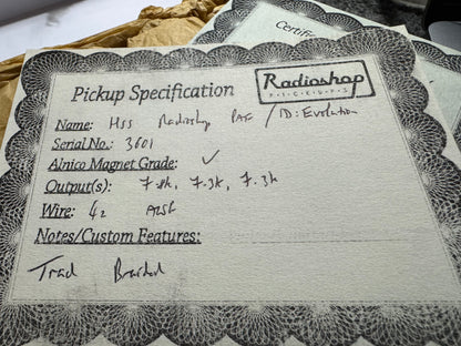 Radioshop ID:Evolution id evolution RSHSS HSS Guitar Pickup Set with COA + Box