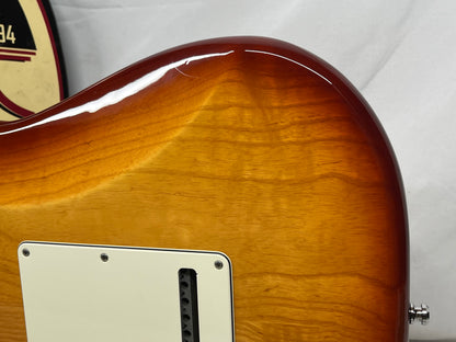 Fender American Standard Stratocaster Strat HSS Shawbucker Electric Guitar with Case - Sienna Sunburst