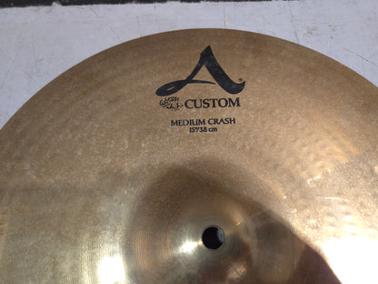 Zildjian 15" A Custom Medium Crash Cymbal 2005 - 2017 - Brilliant