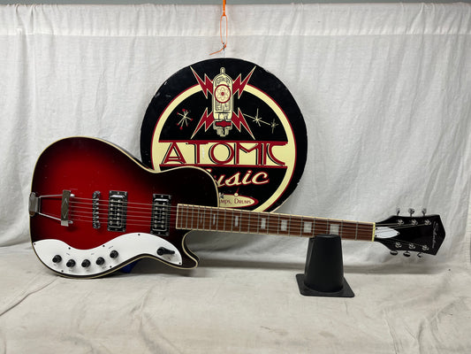 Silvertone Jupiter 1423 Redburst Reissue Singlecut Electric Guitar