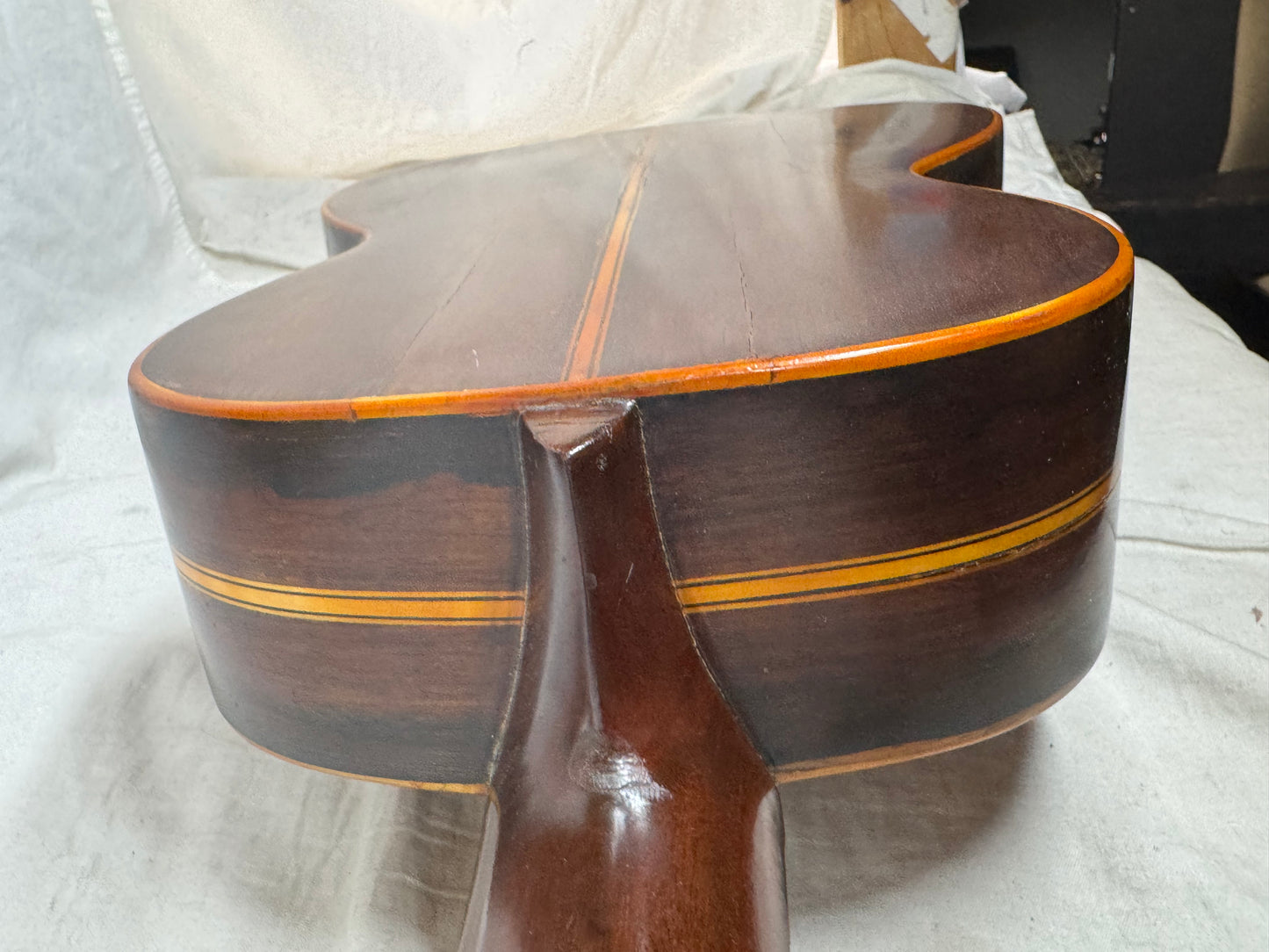 Unknown Builder Parlor Acoustic Guitar with Case late 1800s - early 1900s