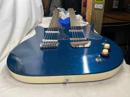 Danelectro Doubleneck 6/12 6-String and 12-String Electric Guitar with Hard Case