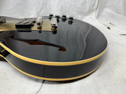 Gibson Memphis ES-235 es235 Thinline Semi-Hollowbody Guitar - modified 2018 - Gloss Ebony / Black - Local Pickup Only
