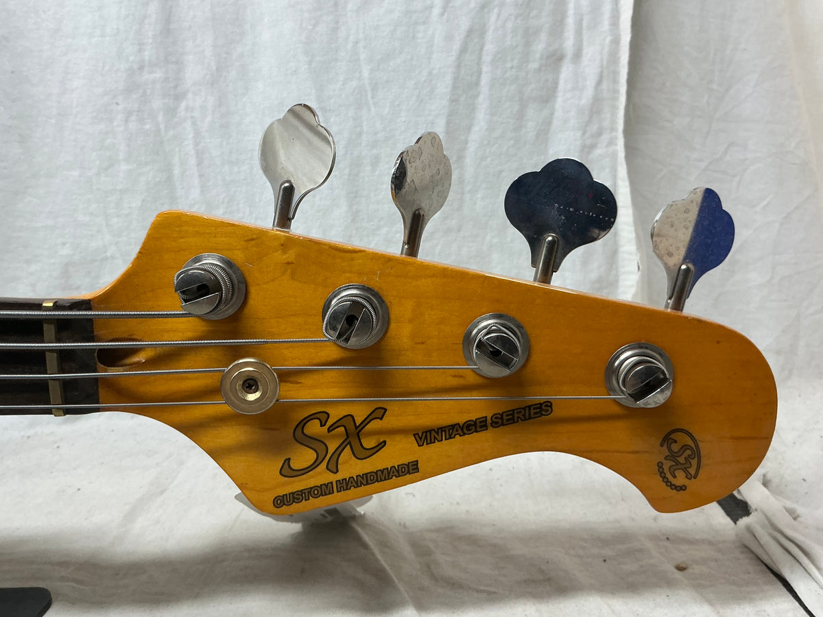 SX Vintage Series J-Style 34" Scale Length Electric Bass - 3 Tone Sunburst