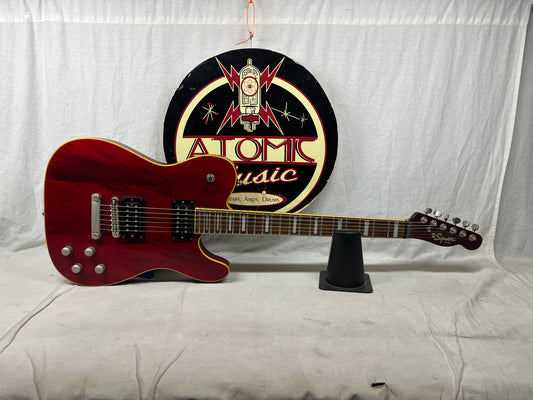 Squier Master Series Chambered Telecaster Electric Guitar 2005 - Crimson Red Transparent