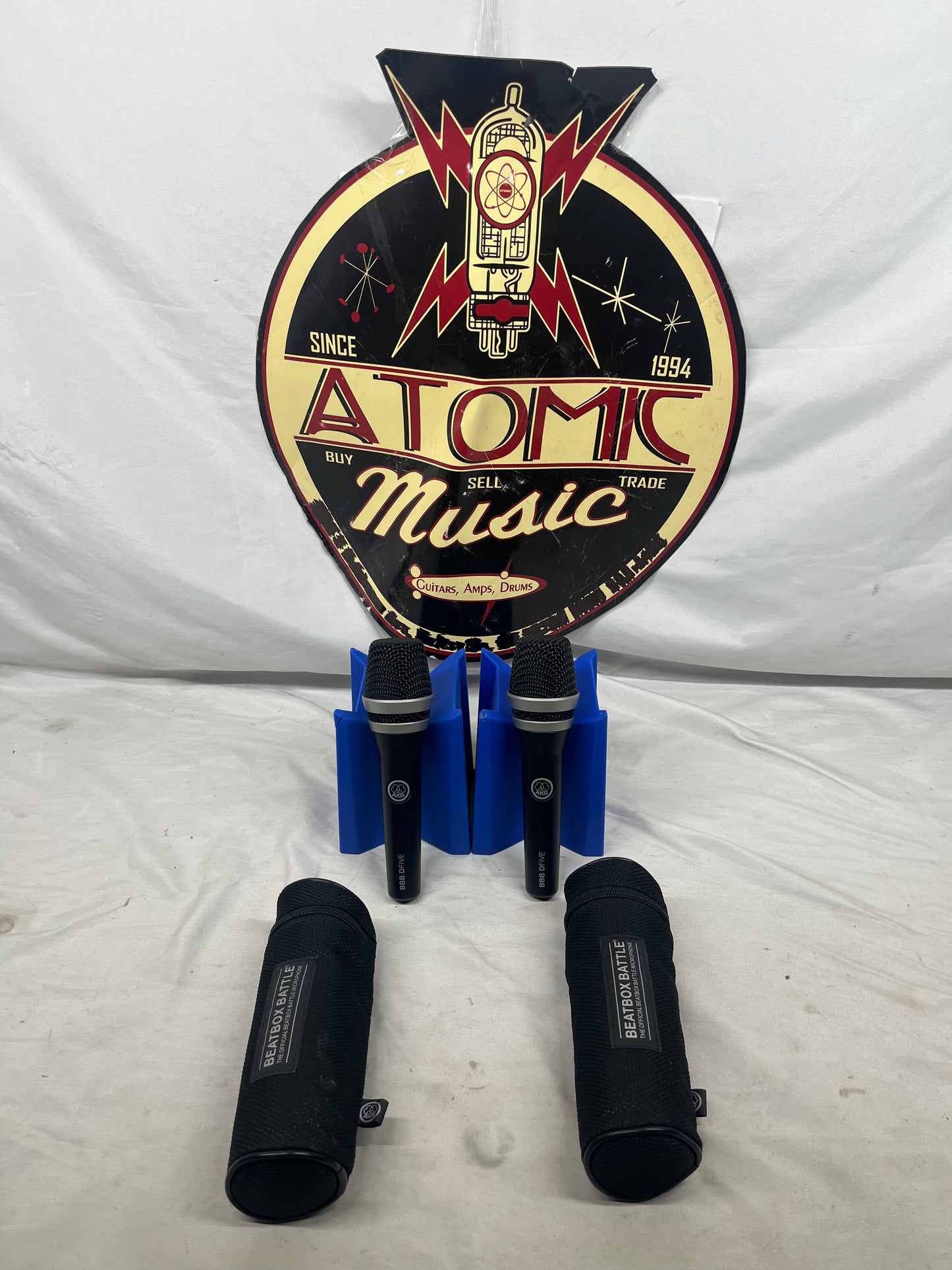 AKG *PAIR* BBB DFive Beatbox Battle Dynamic Microphones with Soft Cases